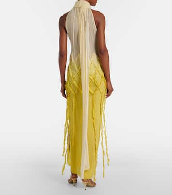 Embellished crepon maxi dress | Blumarine