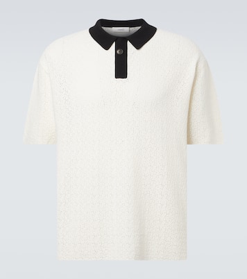 Polo en crochet de coton mélangé | Commas
