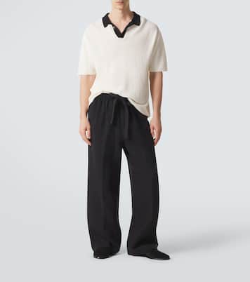 Polo en crochet de coton mélangé | Commas