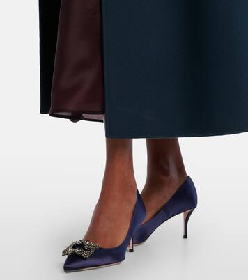 Efflorescence 65 embellished satin pumps | Roger Vivier