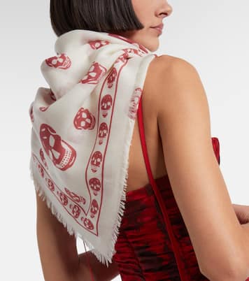 Skull wool scarf | McQueen