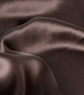 Lace-trimmed silk satin scarf | Magda Butrym