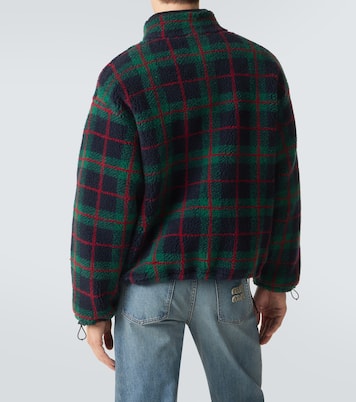 Checked teddy jacket | Miu Miu
