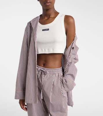 Logo cotton jersey crop top | Dolce&Gabbana
