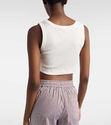 Logo cotton jersey crop top | Dolce&Gabbana