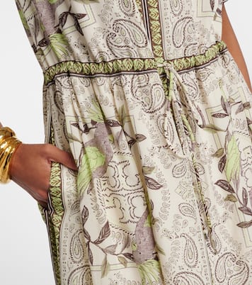 Bedrucktes Midikleid aus Seide und Baumwolle | Tory Burch