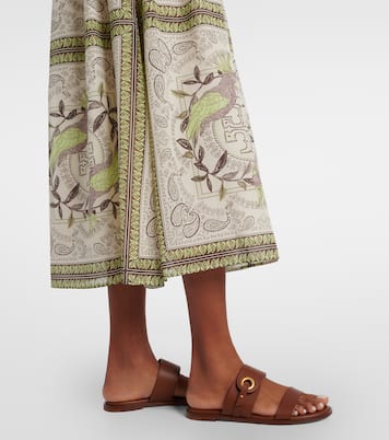 Bedrucktes Midikleid aus Seide und Baumwolle | Tory Burch