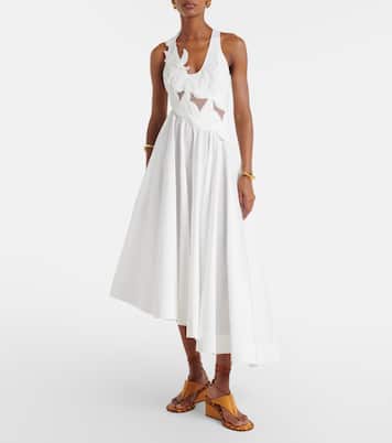 Luna patch-appliqué cotton midi dress | Zimmermann