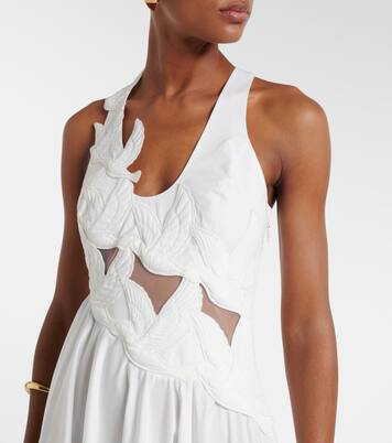 Luna patch-appliqué cotton midi dress | Zimmermann