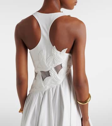 Luna patch-appliqué cotton midi dress | Zimmermann