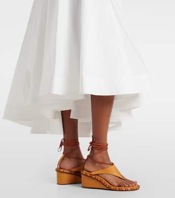 Luna patch-appliqué cotton midi dress | Zimmermann