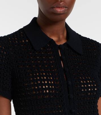 Crochet-trimmed cotton poplin midi dress | Polo Ralph Lauren