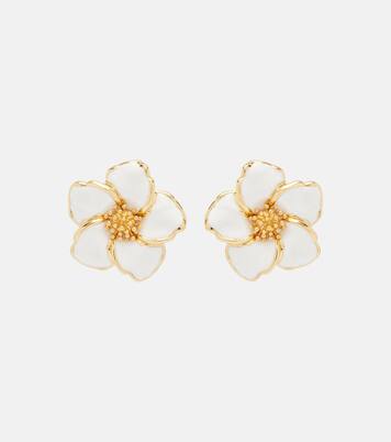 Floral enamel clip-on earrings | Dolce&Gabbana