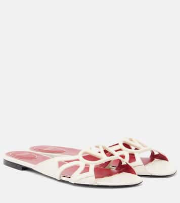 VLogo Wonderweb leather slides | Valentino Garavani