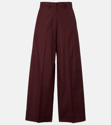 Cropped cotton poplin wide-leg pants | 'S Max Mara