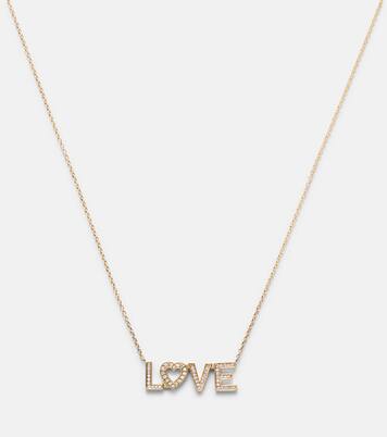 Love 18kt gold necklace with diamonds | Sophie Bille Brahe