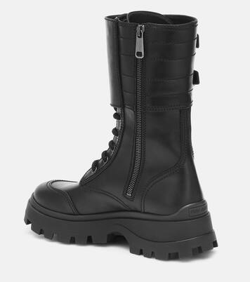 Leather combat boots | Miu Miu