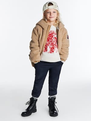 Gizem hooded fleece and down jacket | Moncler Enfant