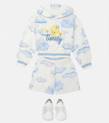 Sweat-shirt à capuche en coton mélangé | Monnalisa