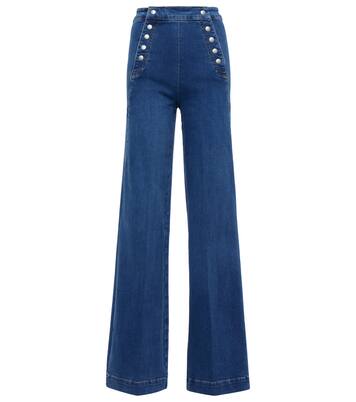 Sailor Snap high-rise wide-leg jeans | Frame