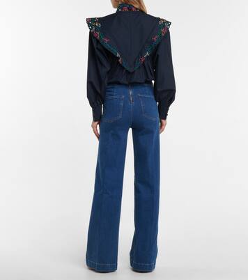 Sailor Snap high-rise wide-leg jeans | Frame