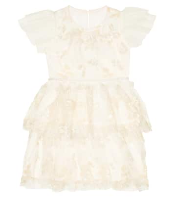 Sequined mesh dress | Self-Portrait Kids