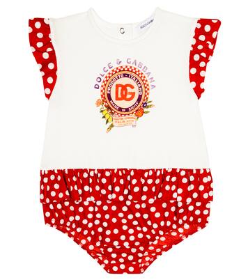Baby Spieler aus Popeline und Jersey | Dolce&Gabbana Kids