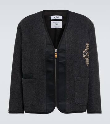 Bestickte Jacke aus Wolle | Adish