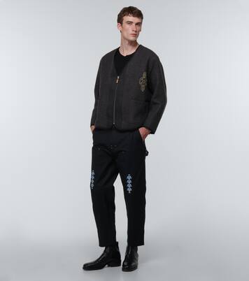Bestickte Jacke aus Wolle | Adish