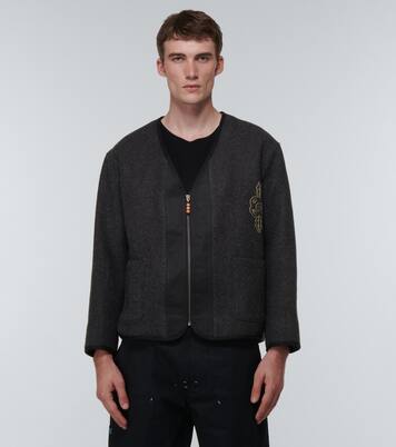 Bestickte Jacke aus Wolle | Adish