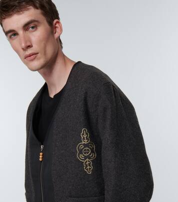 Bestickte Jacke aus Wolle | Adish