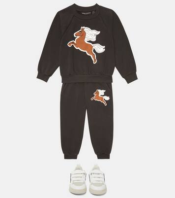 Printed cotton jersey sweatpants | Mini Rodini