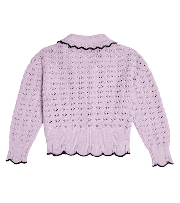 Cardigan en crochet de coton et laine | Self-Portrait Kids