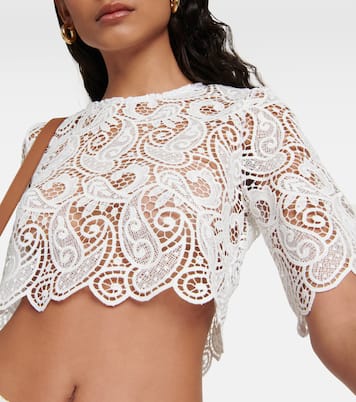 Cropped-Top aus Spitze | Dodo Bar Or