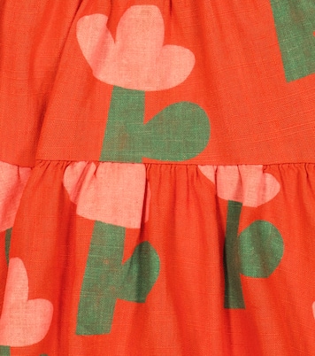 Flower-print tiered miniskirt | Bobo Choses