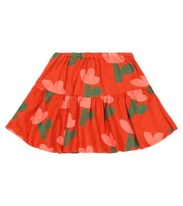 Flower-print tiered miniskirt | Bobo Choses