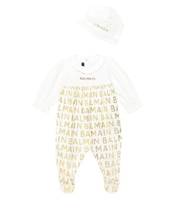 Baby - Tutina e berretto in cotone | Balmain Kids