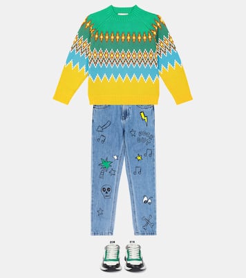 Fair Isle cotton and wool sweater | Stella McCartney Kids