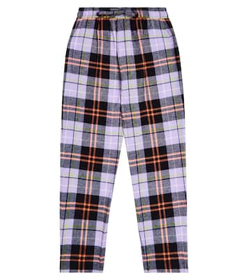 Pantalones rectos de algodón a cuadros | Paade Mode