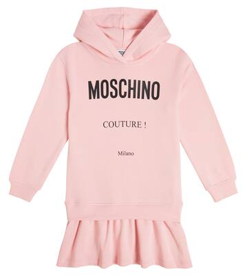 Logo cotton jersey sweatshirt dress | Moschino Kids