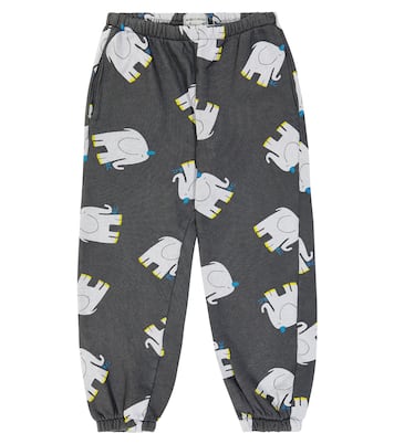 Printed cotton jersey sweatpants | Bobo Choses