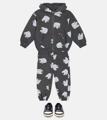 Printed cotton jersey sweatpants | Bobo Choses