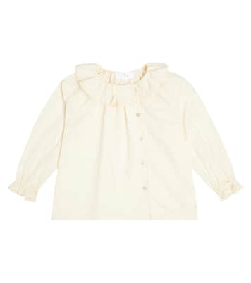 Charlene ruffled cotton poplin shirt | C'era Una Volta