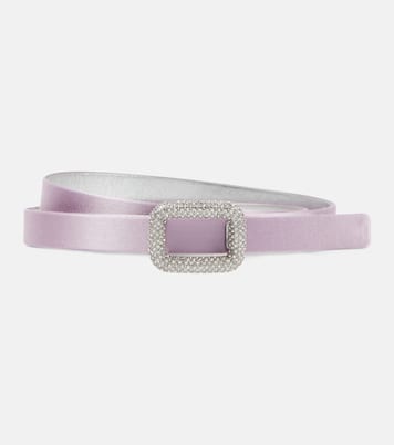 Viv' Choc embellished satin belt | Roger Vivier