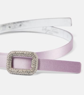 Viv' Choc embellished satin belt | Roger Vivier