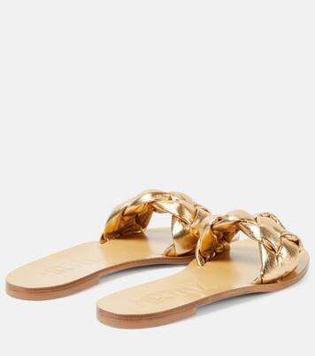 Pelota braided leather slides | Souliers Martinez