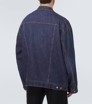 Giacca di jeans in cotone e seta | Balenciaga