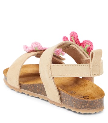 Sandales en daim à fleurs | PèPè