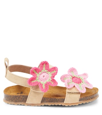 Sandales en daim à fleurs | PèPè