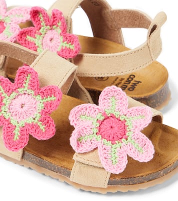 Sandales en daim à fleurs | PèPè